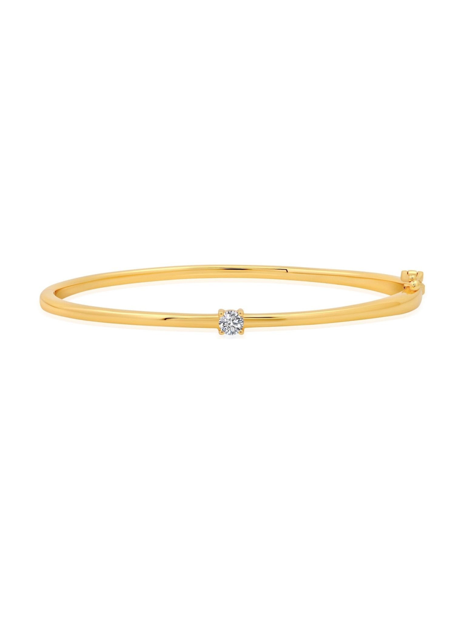 Brilliant Round Solitaire Bangle Bracelet - CRISLU