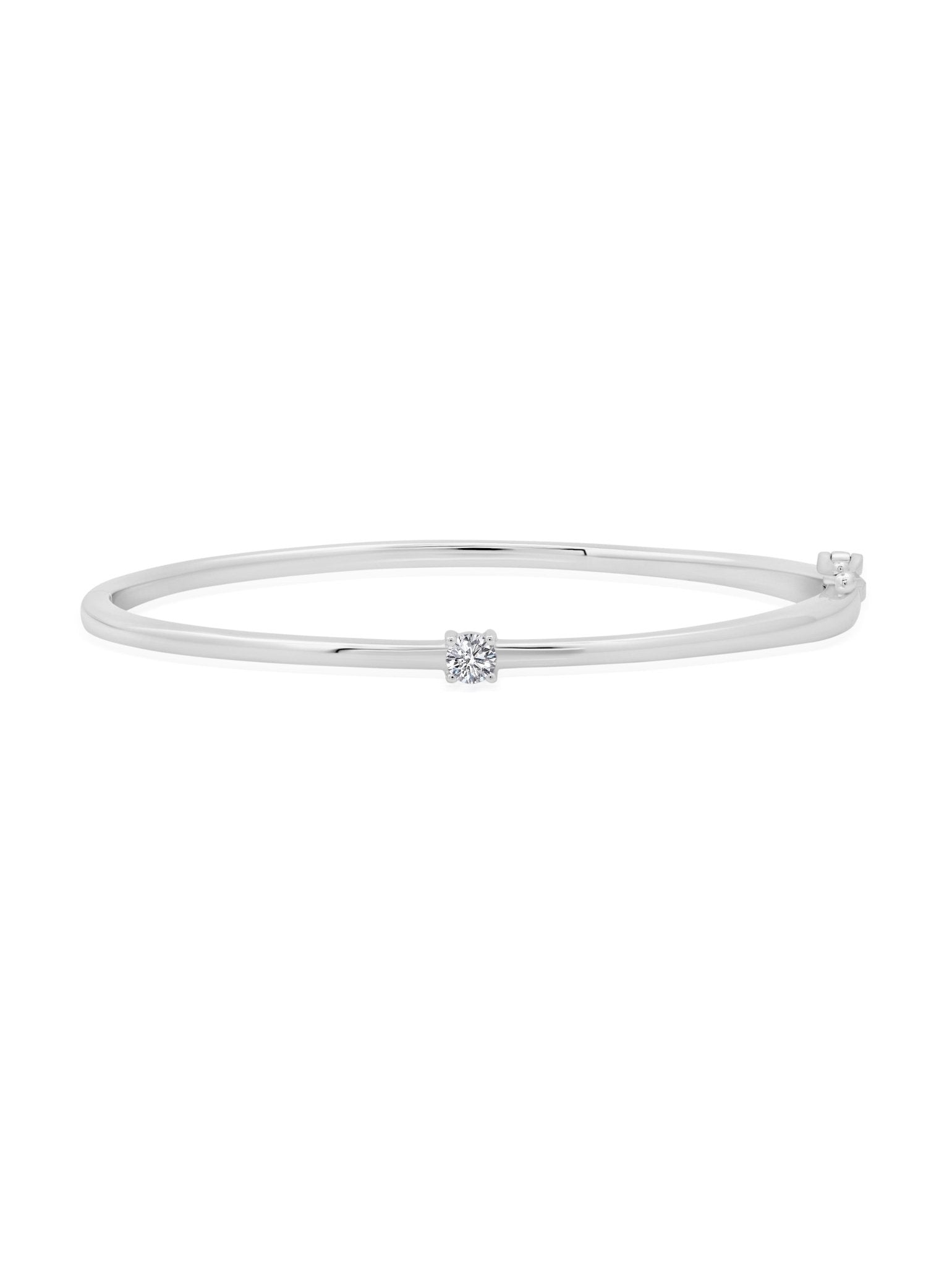 Brilliant Round Solitaire Bangle Bracelet - CRISLU