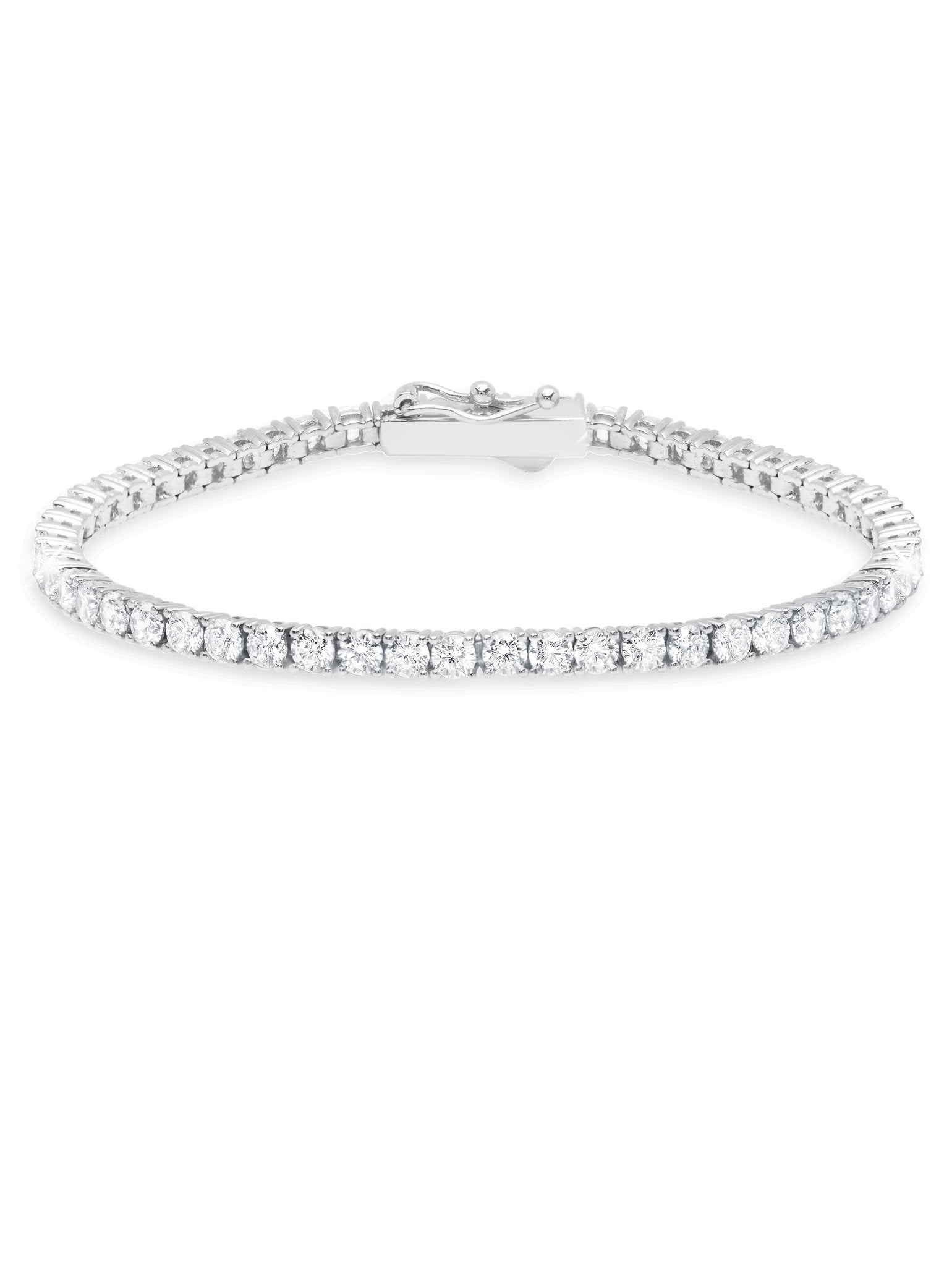 Classic Medium Brilliant Tennis Bracelet Finished in Pure Platinum - CRISLU