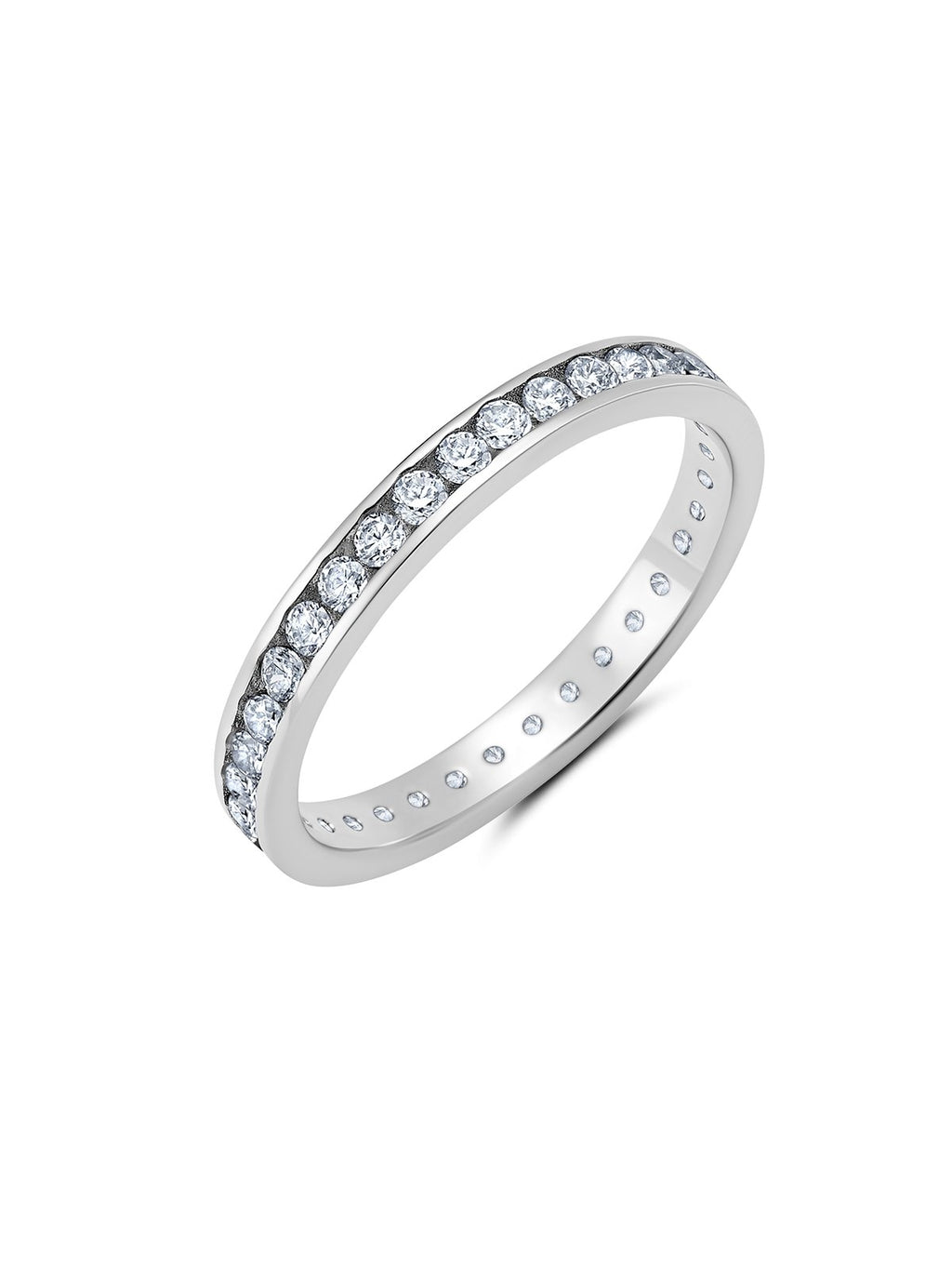 Cubic zirconia eternity hot sale rings white gold