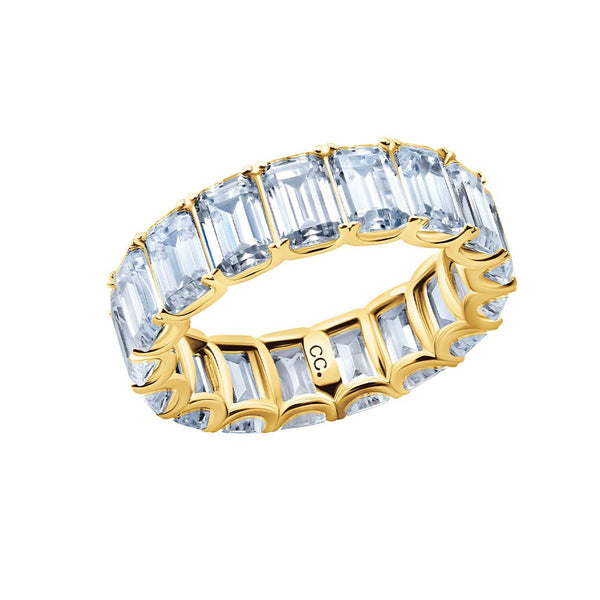 Emerald Cut Eternity Band Ring - CRISLU