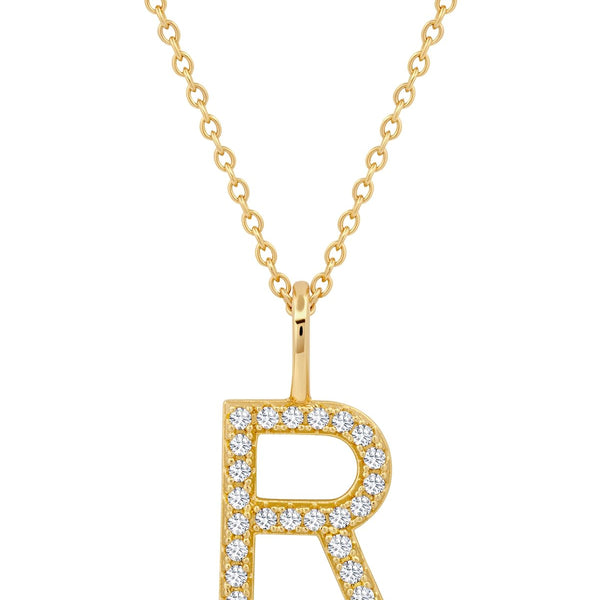 Letter R Pendant Necklace in Silver | Kendra Scott