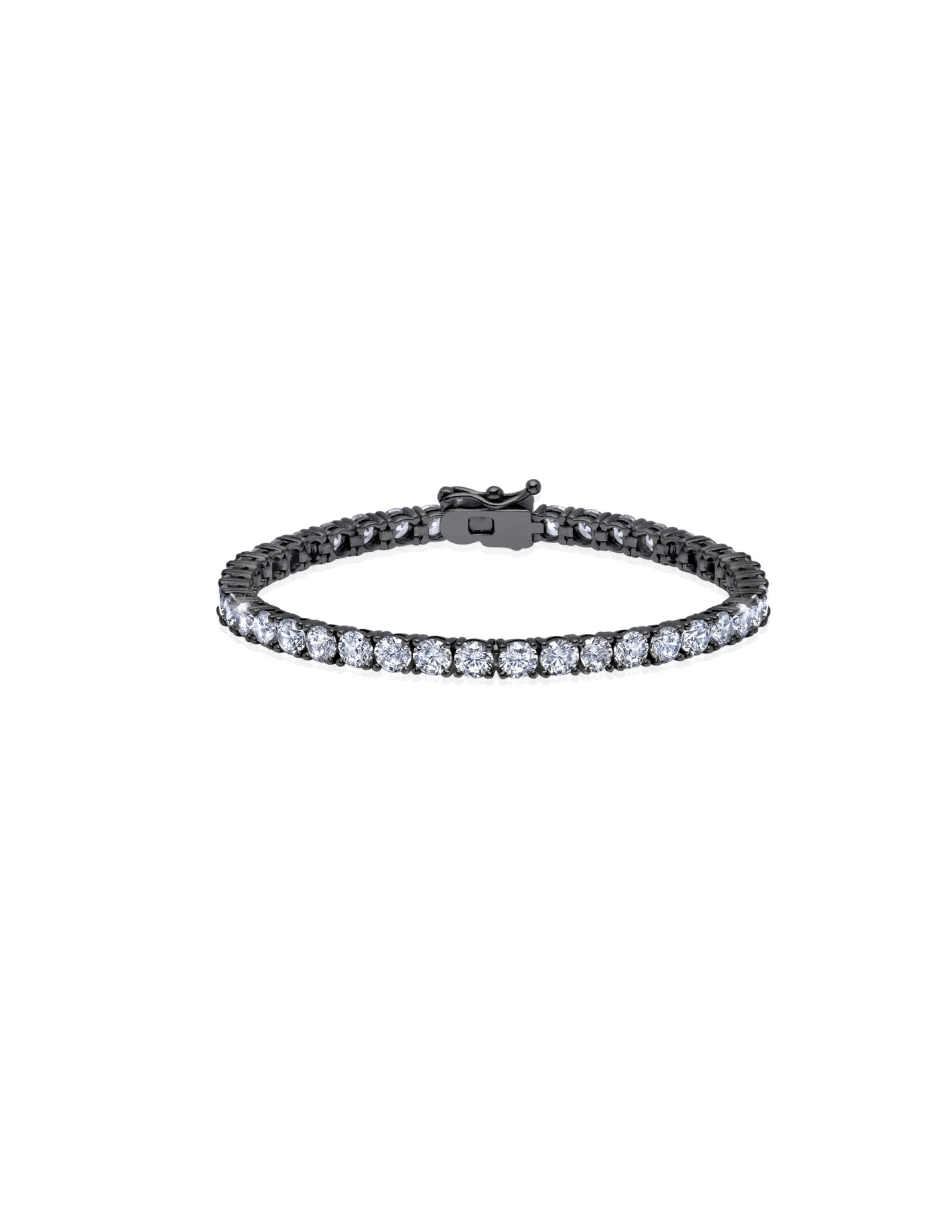 Mens Brilliant Cut Tennis Bracelet Finished in Black Rhodium - CRISLU