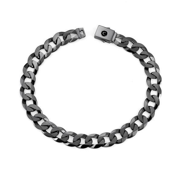 Thin Silver Curb Chain Bracelet Mens Waterproof Jewelry – FU MILLI