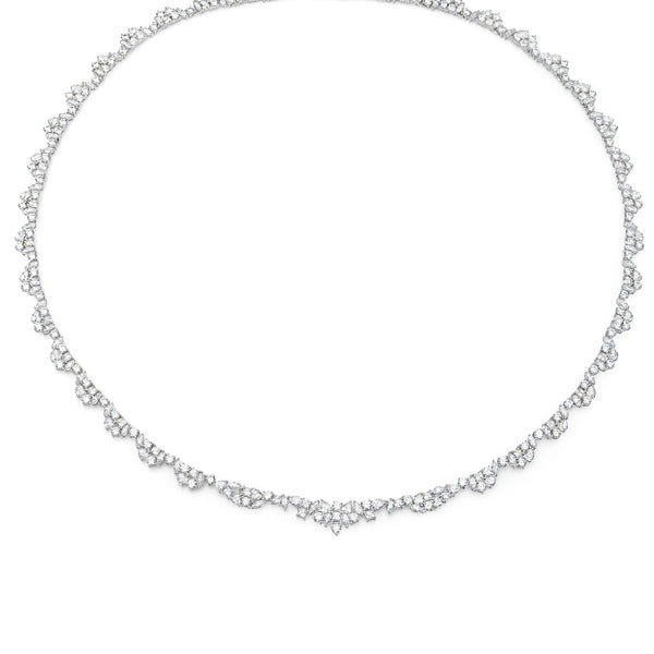Oval Cut Tennis Chain in White Gold - 4mm – Drip Project