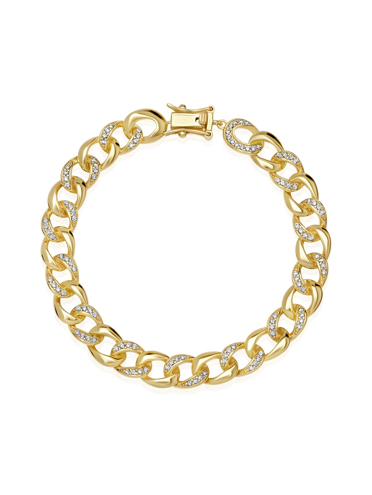 Pave Curb Linked Bracelet - CRISLU