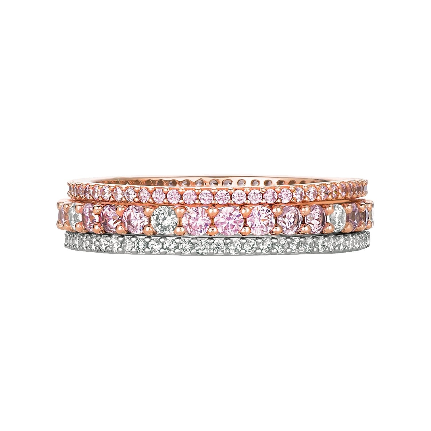 Pink and Clear Stunning Stacks Set - CRISLU