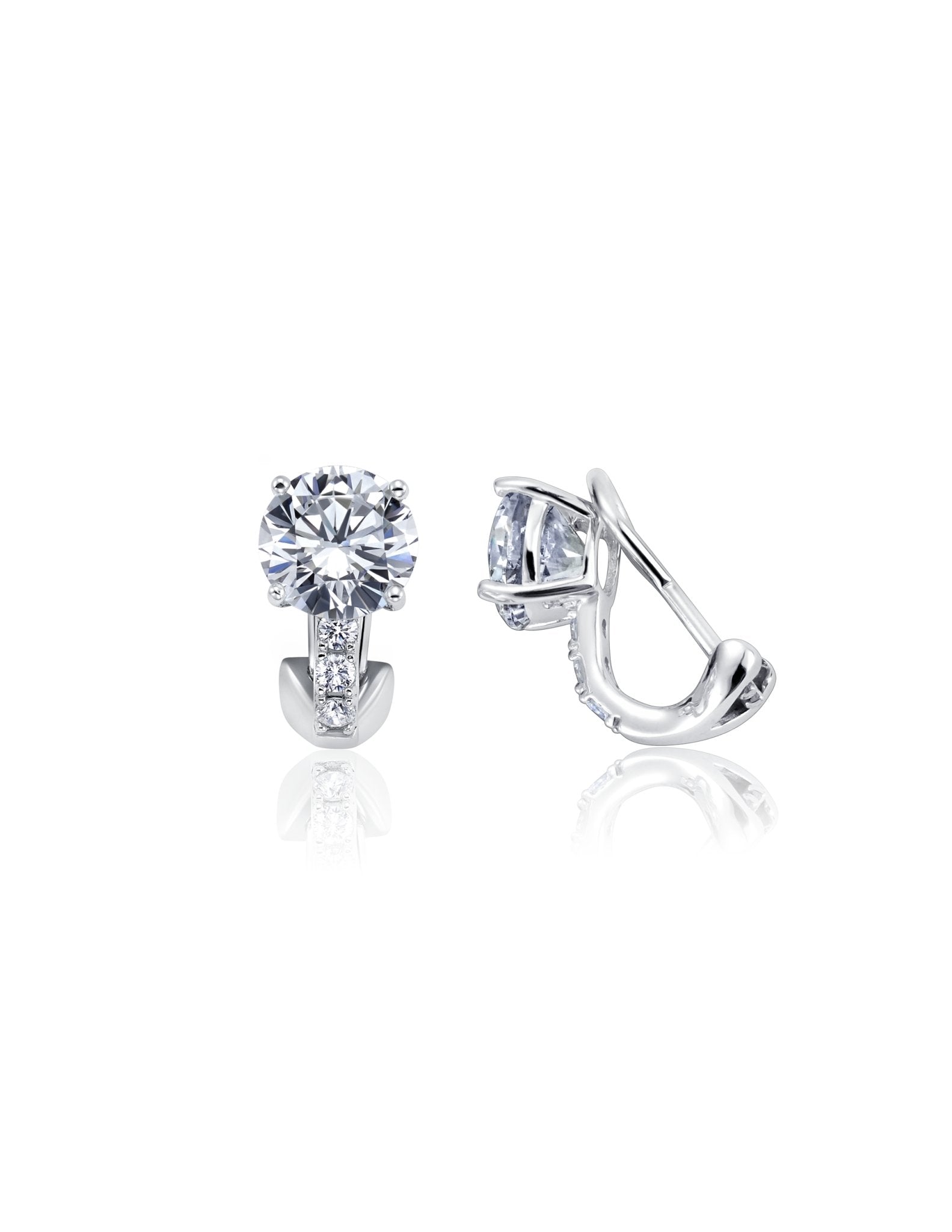 Postless Stud Earrings Finished in Pure Platinum - CRISLU